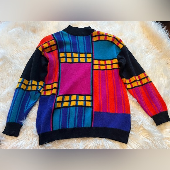 IB Diffusion Sport Women's Multicolor Block Art Sweater Size M - Picture 1 of 7
